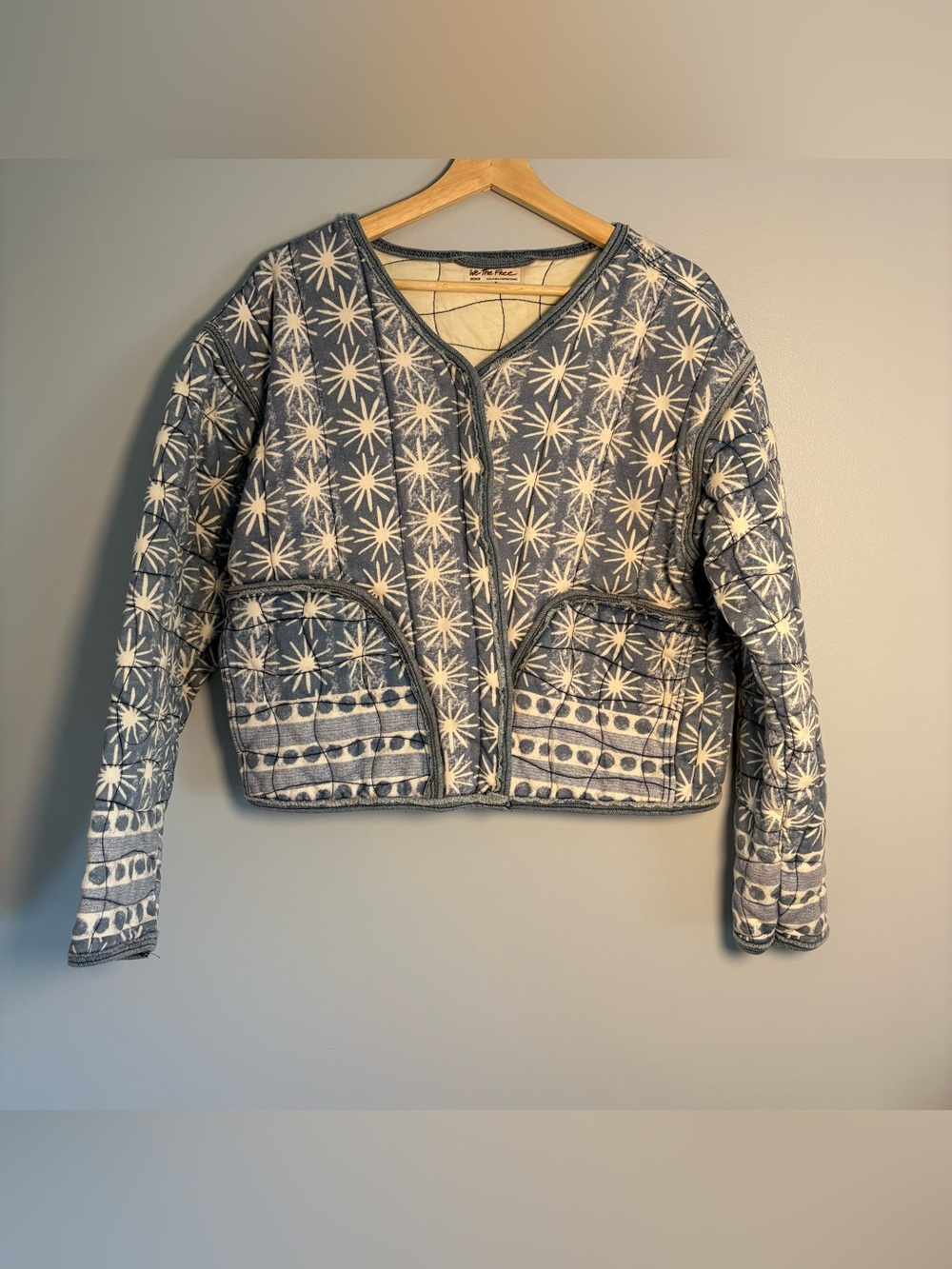 We the free Kara Quilted Cardi Jacket Pacific Combo size Medium
